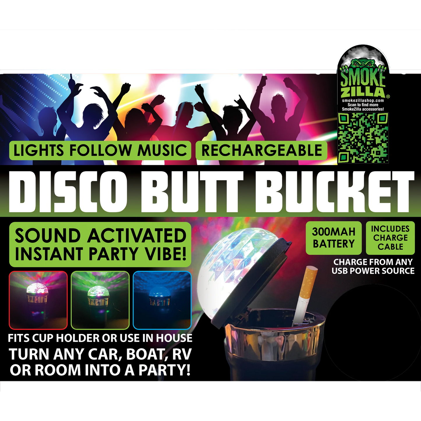 SMOKEZILLA - DISCO BUTT BUCKET 6 PIECES PER DISPLAY
