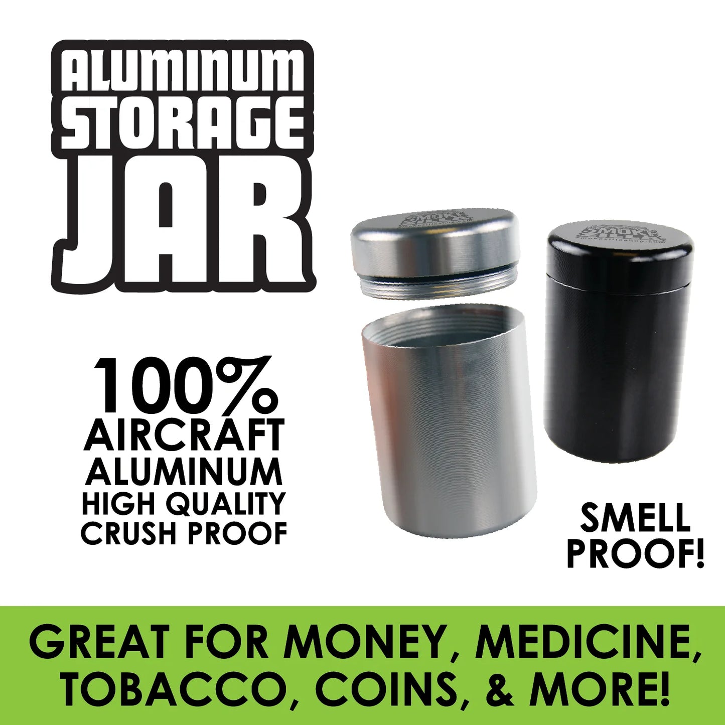 SMOKEZILLA - SMELL PROOF METAL JAR 4PCS