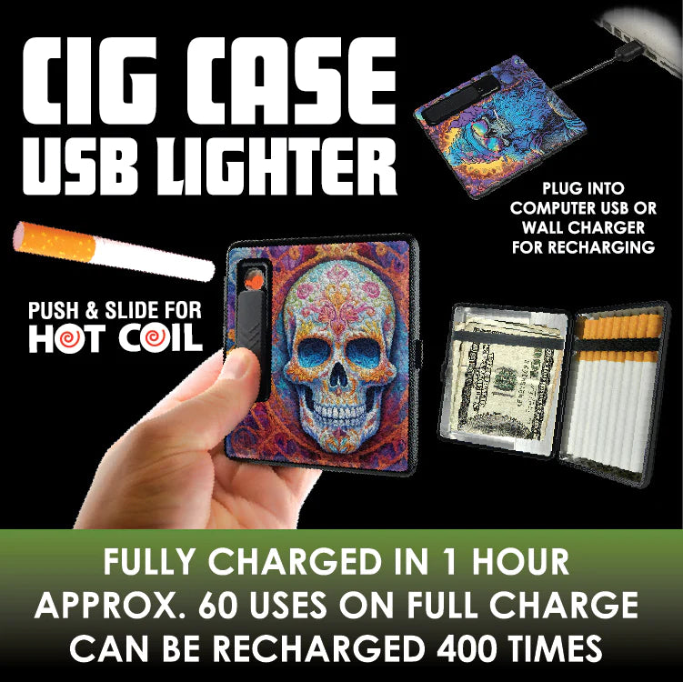SMOKEZILLA - USB LIGHTER CIG CASE 8pcs