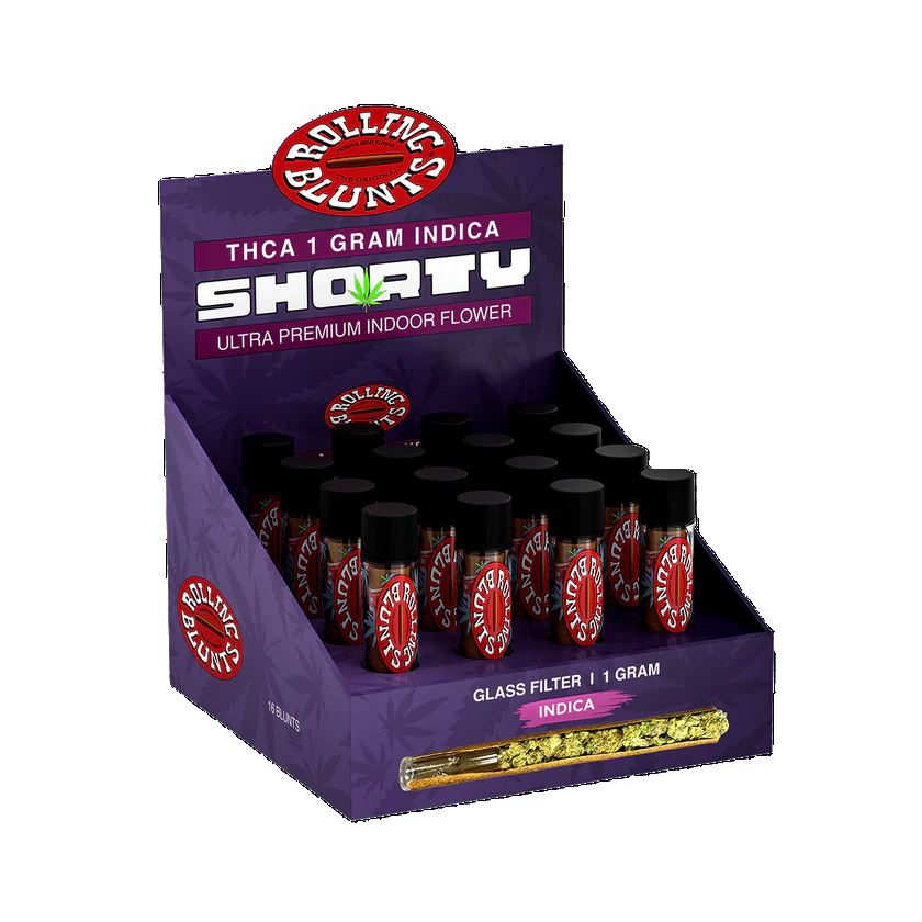 Rolling Blunts THCA 1g Shorty Glass Tip Blunts New / 16 Blunts