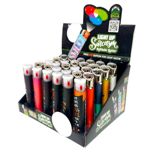 Smokezilla - Sarcastic Light Up Curve Lighter- 30 Pieces