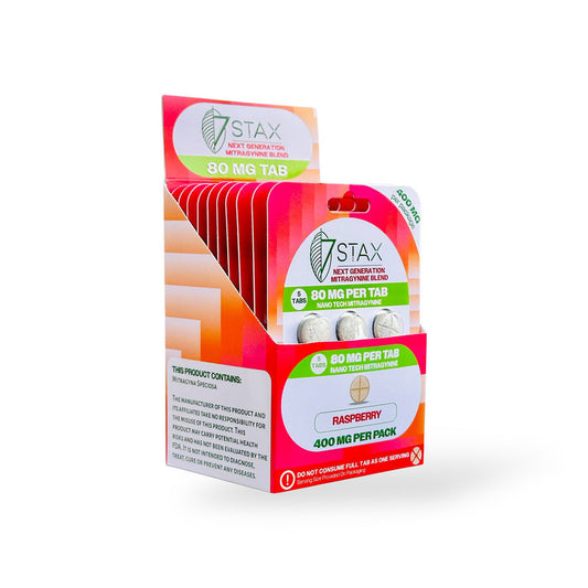 7 Stax Next Generation Mitragynine Blend Tablets Raspberry 80mg Per Tablet