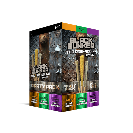 Black Bunker 3 PACK Pre rolls - Original - Moonrock - Diamond