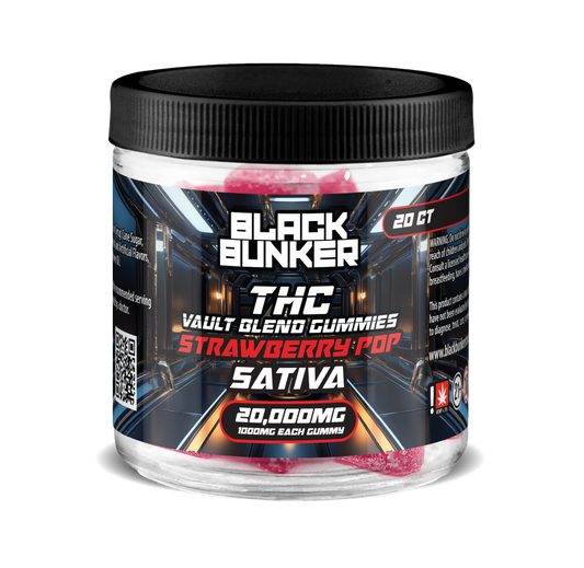 Black Bunker – Vault Blend THC Gummies – 1000MG – 20ct Jar