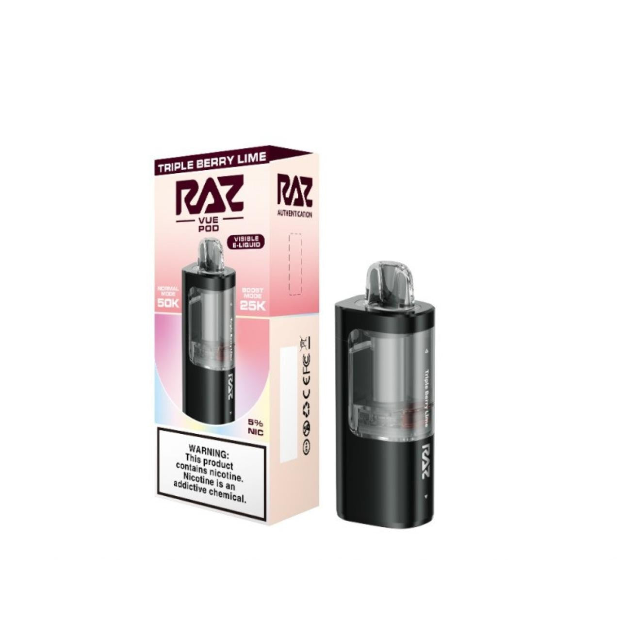 Raz VUE Pre-filled Replacement Pod 50K