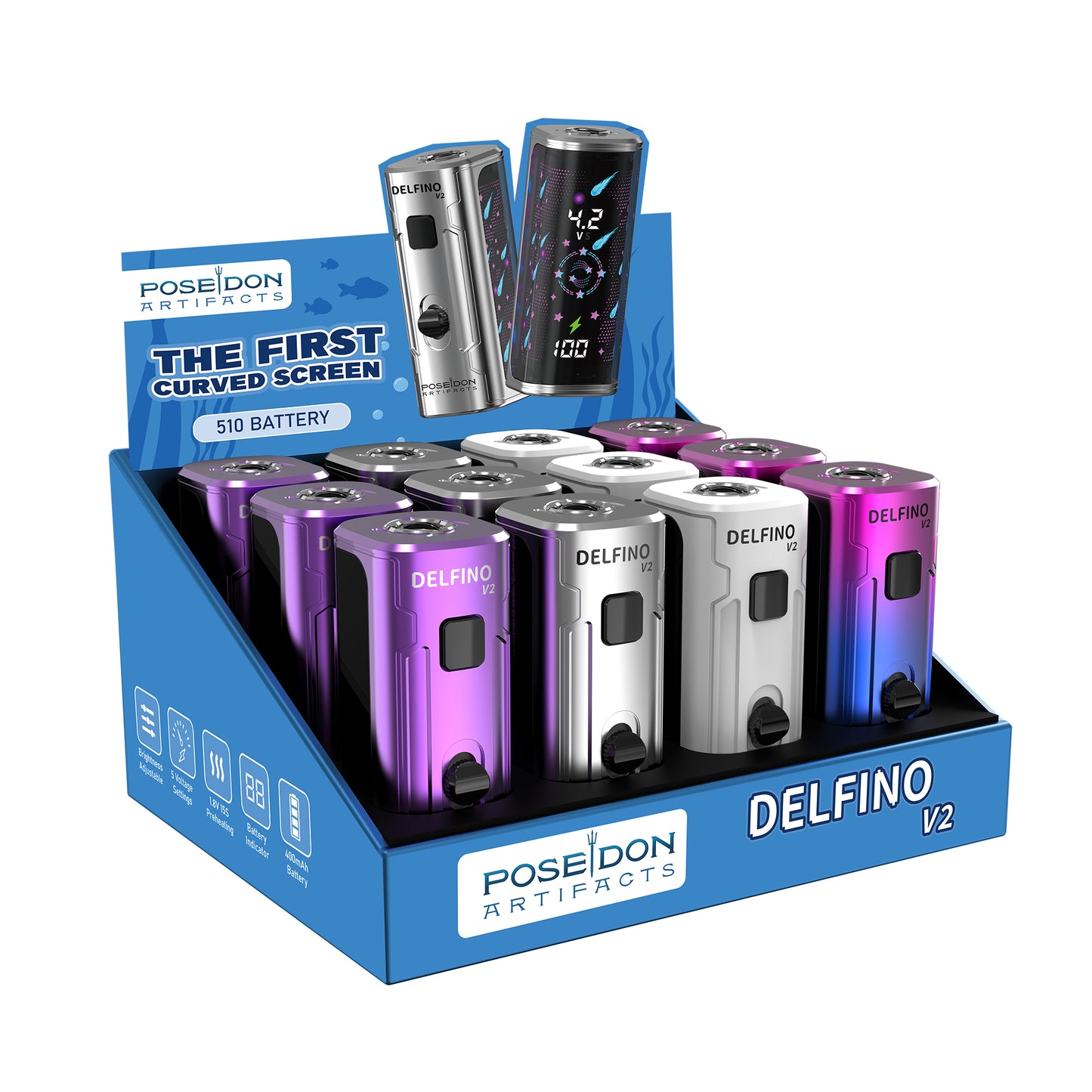Poseidon Artifacts – Delfino V2 Battery – 12ct Box