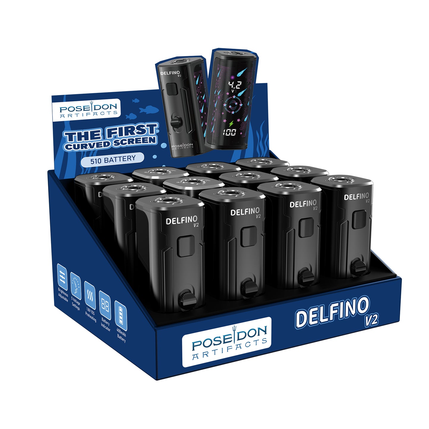 Poseidon Artifacts – Delfino V2 Battery – 12ct Box