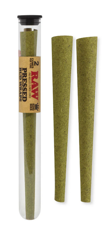 RAW - Pressed Bud Wraps King Size Pre Rolled Flower Cones
