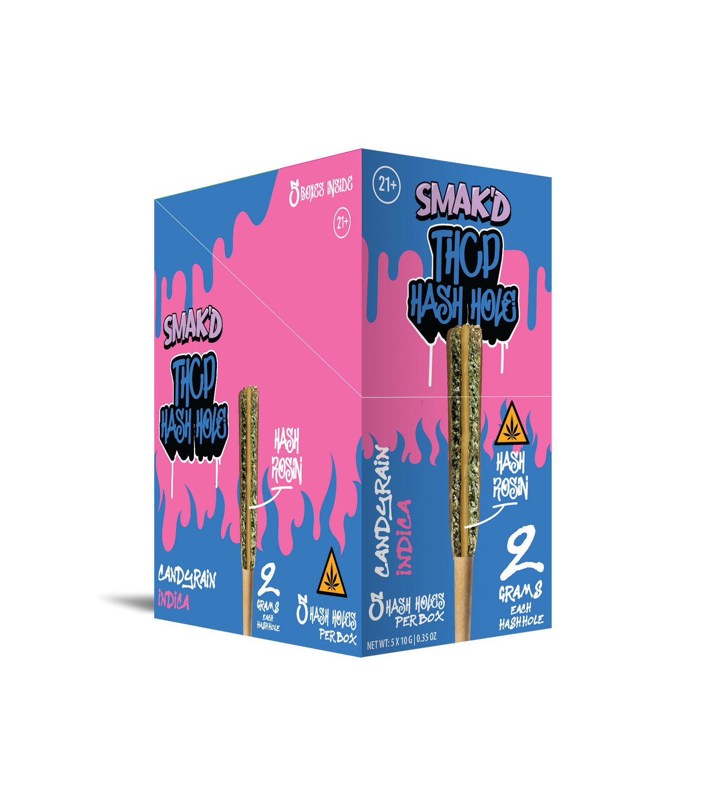 Smak’d THCP 2G Hash Holes – Rosin Infused – 5ct Box (5 Boxes Per Unit)