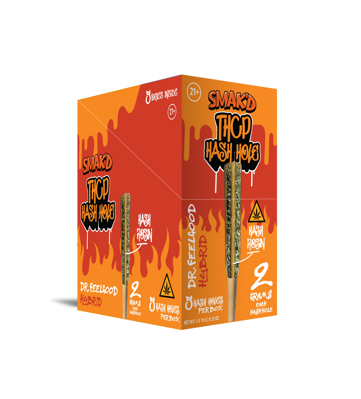 Smak’d THCP 2G Hash Holes – Rosin Infused – 5ct Box (5 Boxes Per Unit)
