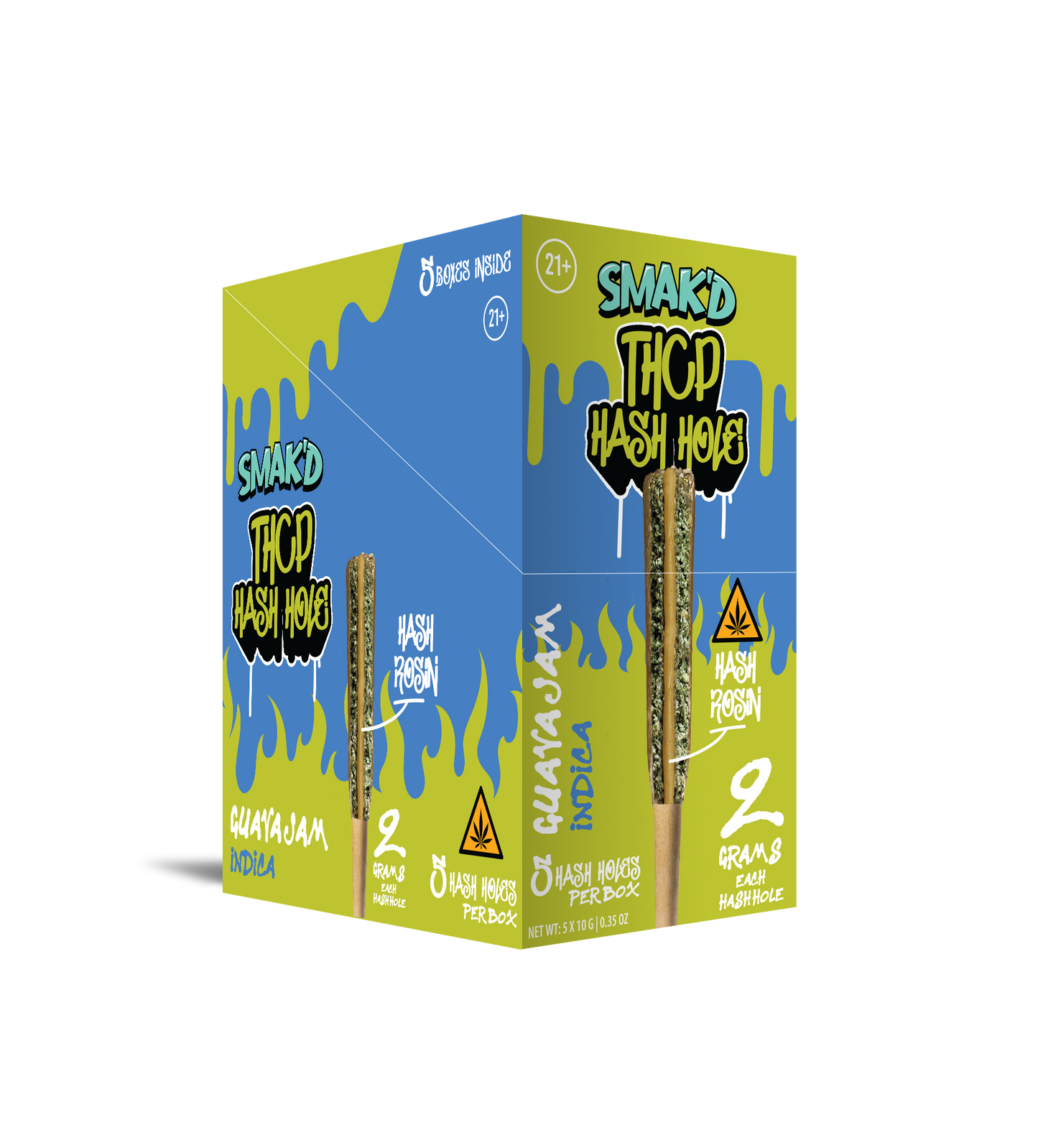 Smak’d THCP 2G Hash Holes – Rosin Infused – 5ct Box (5 Boxes Per Unit)