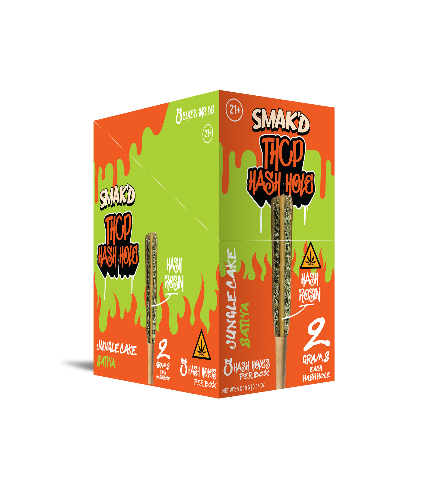 Smak’d THCP 2G Hash Holes – Rosin Infused – 5ct Box (5 Boxes Per Unit)