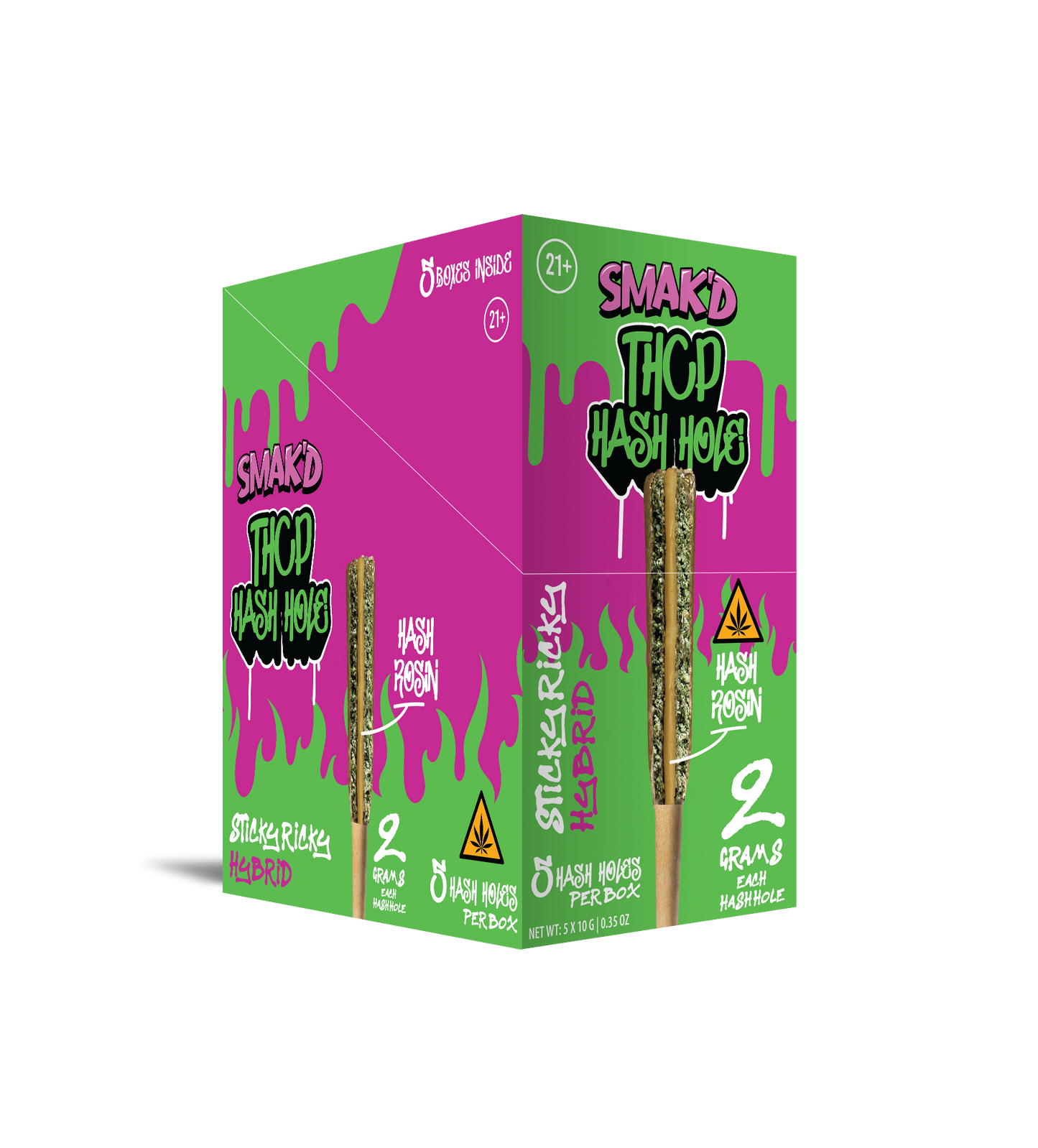 Smak’d THCP 2G Hash Holes – Rosin Infused – 5ct Box (5 Boxes Per Unit)