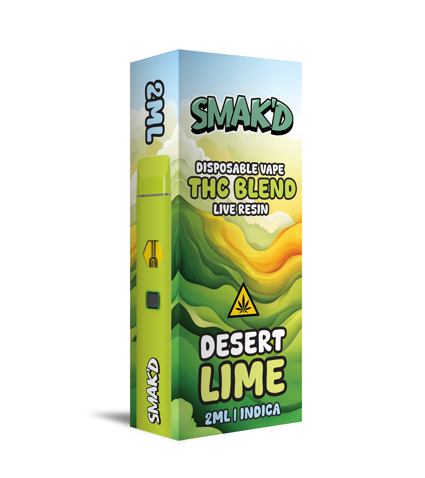 Smak’d THC Blend 2ML Disposable – 5 Count Display Box