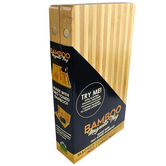 SMOKEZILLA - BAMBOO MAGNETIC ROLLING TRAY 4 PCS