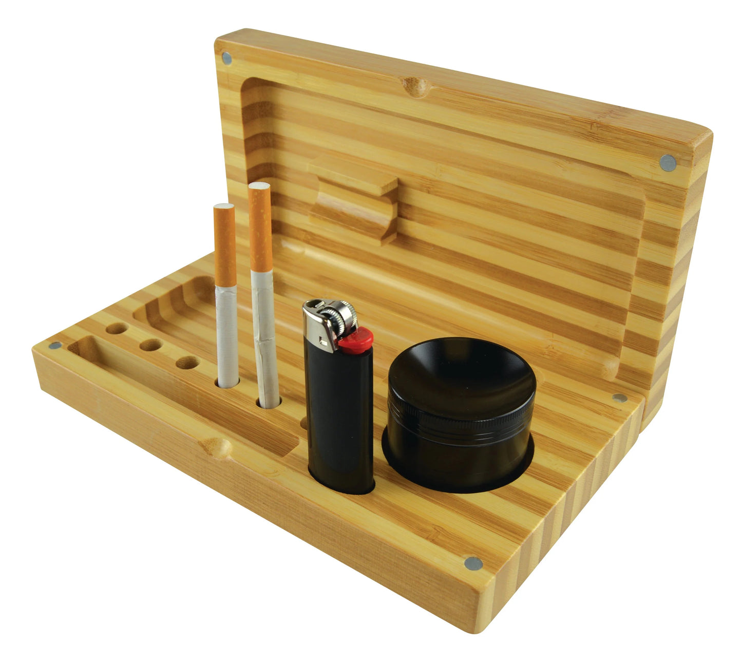 SMOKEZILLA - BAMBOO MAGNETIC ROLLING TRAY 4 PCS