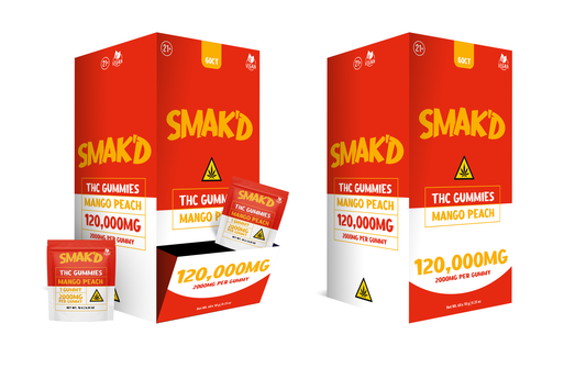 Smak’d THC Gummies – 2000MG Single Serve (60ct Box)