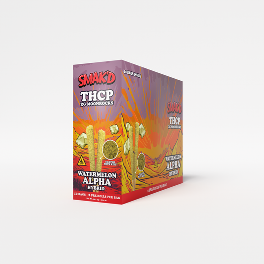 Smak’d THCP 2G Moon Rock Pre-Rolls – 2ct Pack (10 Packs Per Box)