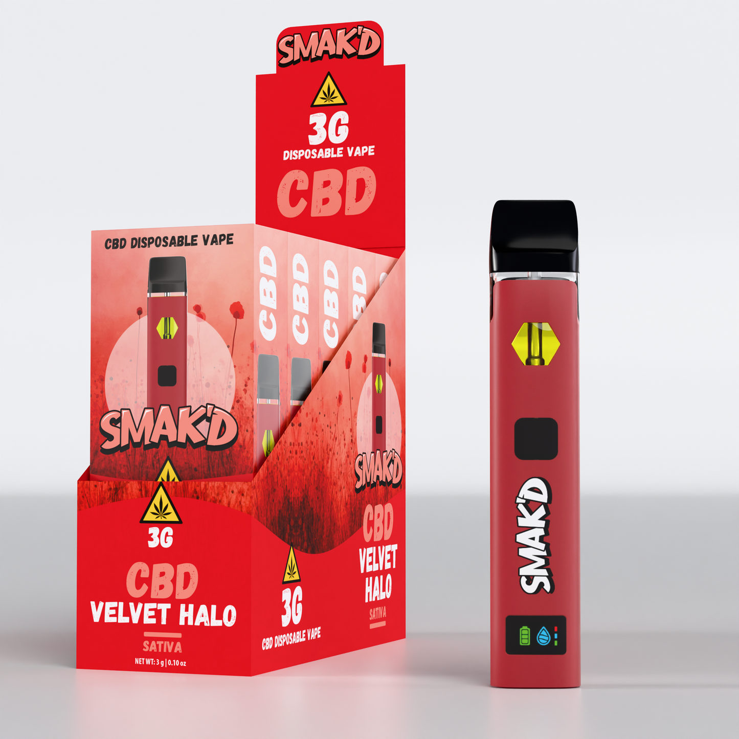 Smak’d 3G CBD Disposable – 5 Count Display Box