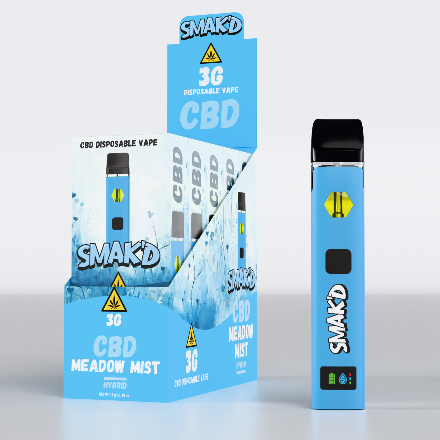 Smak’d 3G CBD Disposable – 5 Count Display Box