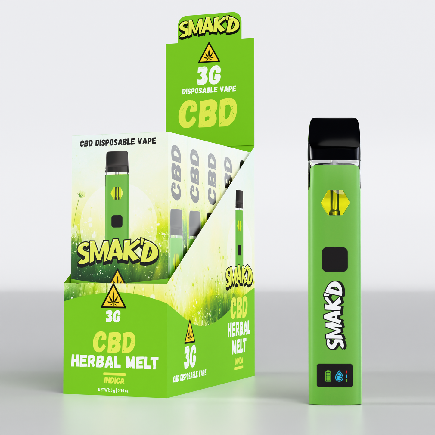 Smak’d 3G CBD Disposable – 5 Count Display Box
