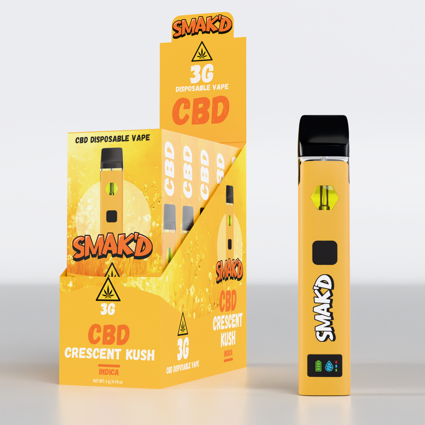 Smak’d 3G CBD Disposable – 5 Count Display Box